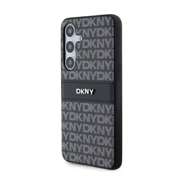 DKNY Leather Mono Stripe & Metal Logo - Samsung Galaxy S24 Case (black)