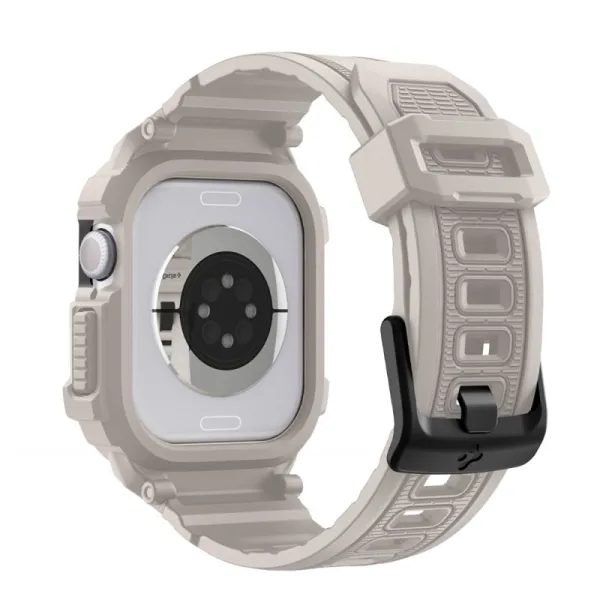 Spigen Rugged Armor Pro V2 – Strap with Case for Apple Watch 10/11 42mm (Dune Beige)