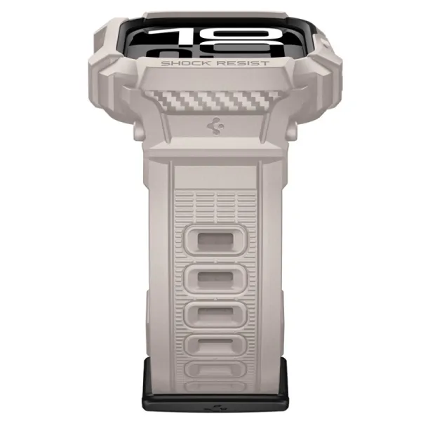 Spigen Rugged Armor Pro V2 – Strap with Case for Apple Watch 10/11 42mm (Dune Beige)