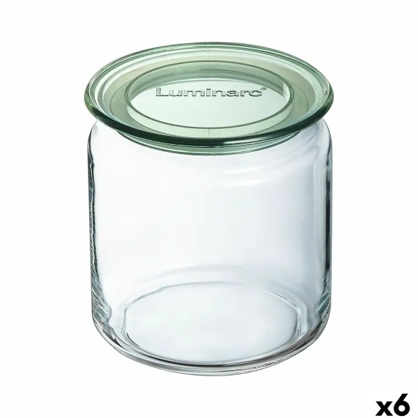 Jar Luminarc Pure Jar Green Glass 750 ml (6 Units)