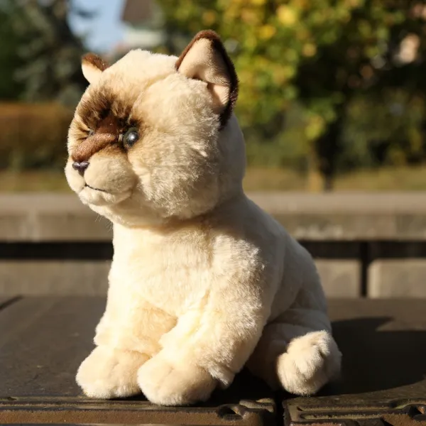 Rappa - Plush realistic mascot Ragdoll cat sitting 23 cm Eco-Friendly Soft Collection