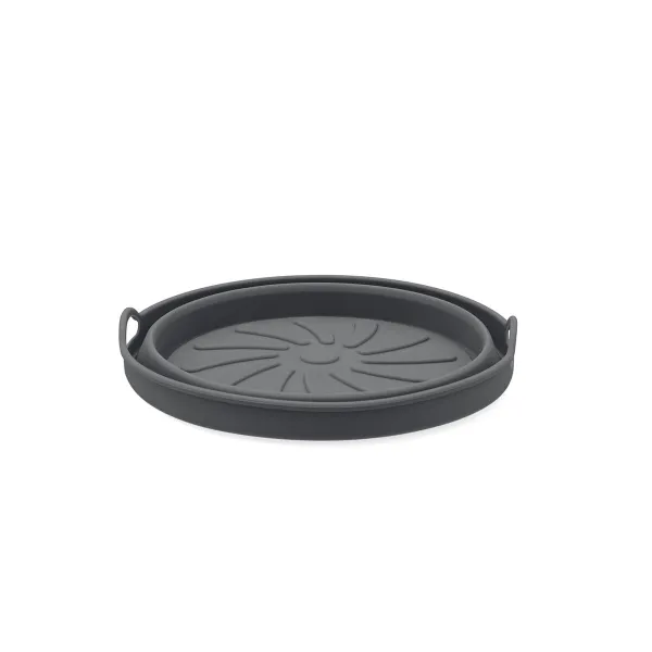 Folding Silicone Basket for Air Fryer Quid Naturalia 20 x 20 x 7 cm (12 Units)