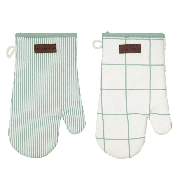 Oven Mitt Vinthera Okapi Due Bicoloured Textile 18 x 28 cm (2 Units)