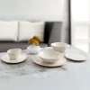 Dessert dish Bidasoa Cosmos White Ceramic Ø 20 cm (12 Units)