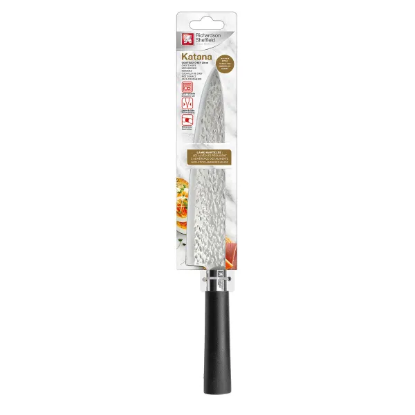 Кухонный нож Richardson Sheffield Katana Чёрный Металл Бакелит 20,5 cm (6 штук)