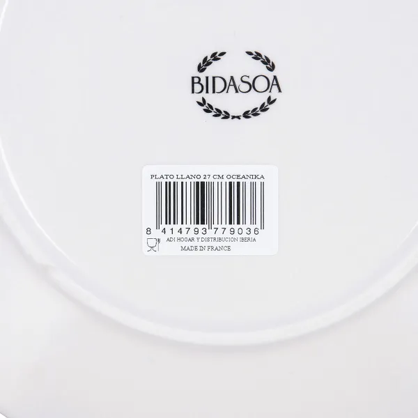 Плоская тарелка Bidasoa Oceanika Синий Керамика Ø 27 cm (12 штук)