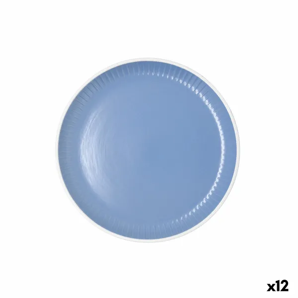 Jälkiruokalautanen Bidasoa Moana Sininen Keraminen Ø 21,5 cm (12 osaa)