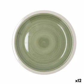 Plokščia lėkštė Quid Calypso Žalia Keramikinis Ø 27 cm (12 vnt.)