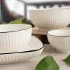 Snack Bowl Quid Gastro Black White Black Ceramic (6 Units)