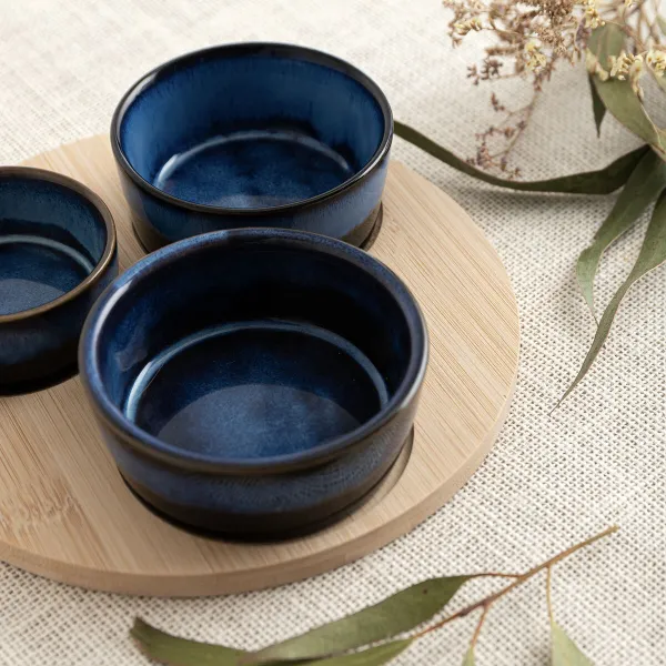 Appetizer Set Bidasoa Moana Multicolour Ceramic 20 x 4,5 cm 4 Pieces (12 Units)