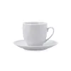 Cup with Plate Quid New Renova White Ceramic 200 ml (6 Units)