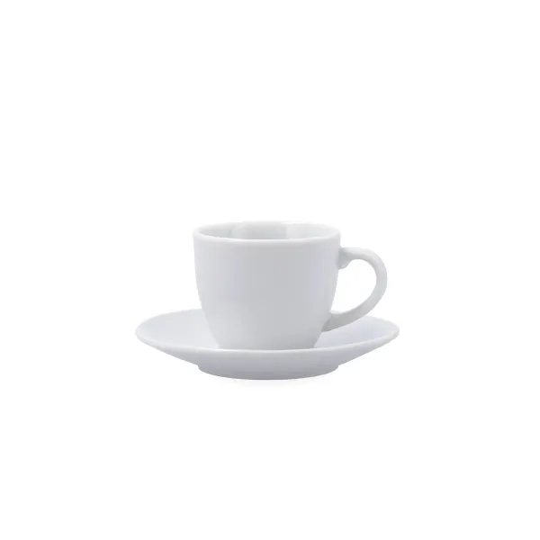 Чашка с тарелкой Quid New Renova Белый Керамика 90 ml (6 штук)