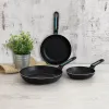 Pan Quid Oasis Black Metal Ø 26 cm (5 Units)