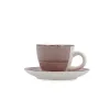 Tase ar šķīvi Quid Vita Morning Rozā Keramika 90 ml (6 gb.)