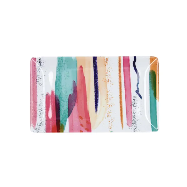 Snack tray Quid Acuarela Pink 25 x 15 x 2 cm (12 Units)