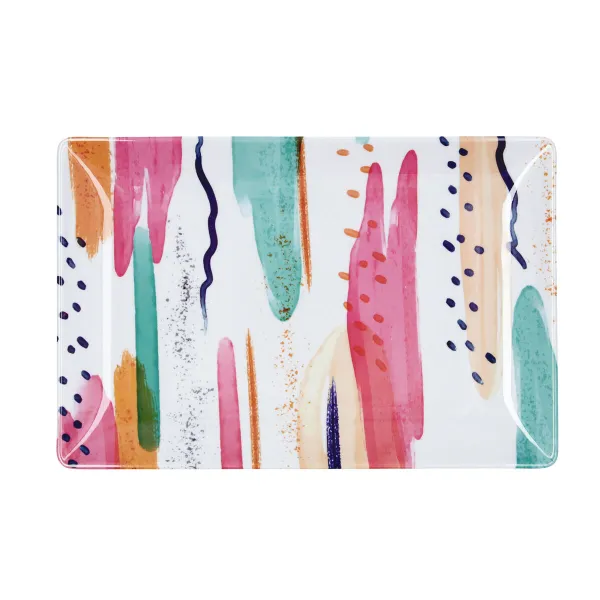 Snack tray Quid Acuarela Pink 30 x 20 x 2 cm (12 Units)
