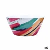 Salātu Trauks Quid Acuarela Balts Bioplastika 25 x 12 cm (12 gb.)