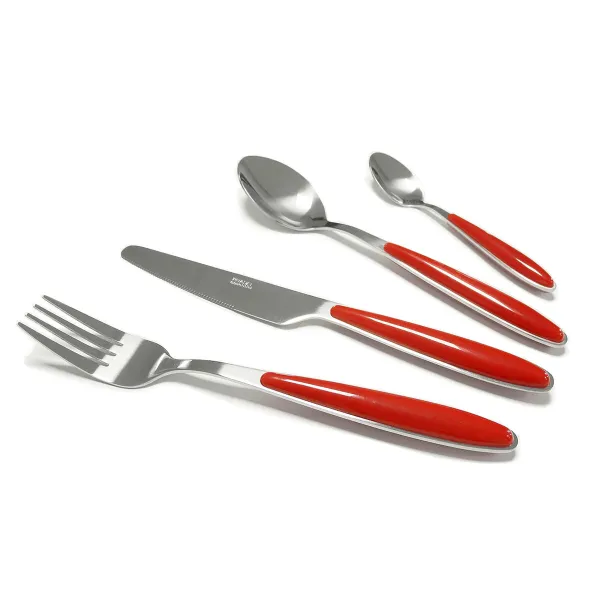 Ruokailuvälineet Pradel essentiel Colorfull Punainen Metalli 20 Kappaletta