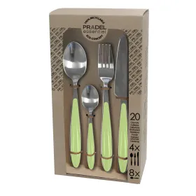 Stalo įrankiai Pradel essentiel Colorfull Žalia Metalinis 20 Dalys