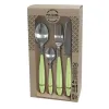Cutlery Pradel essentiel Colorfull Green Metal 20 Pieces