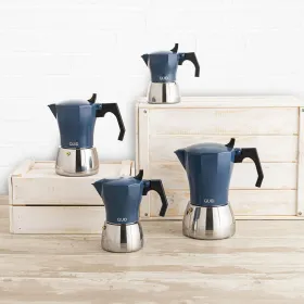 Italian Coffee Pot Quid Baltic White Metal 9 Cups (6 Units)