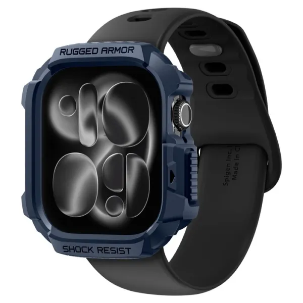 Spigen Rugged Armor V2 - Case for Apple Watch 10/11 42 mm (Navy Blue)