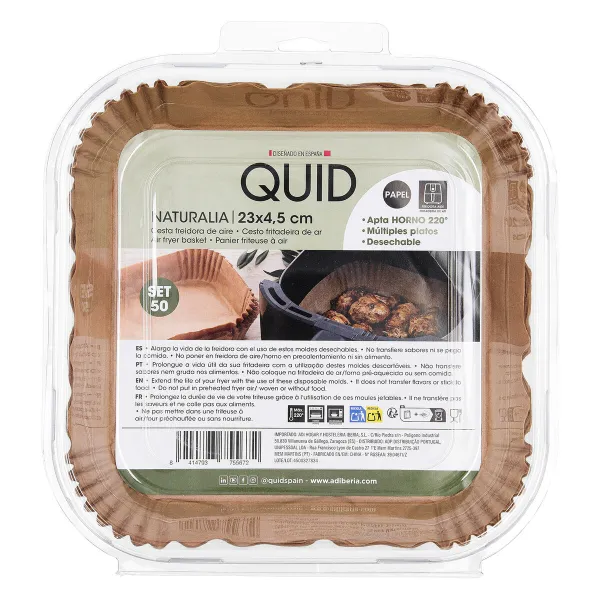 Air Fryer Basket Quid Naturalia Paper 23 x 4,5 cm 50 Units