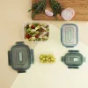 Set of lunch boxes Quid Minimal Green Plastic 500 ml 1 L 1,8 L 3 Pieces