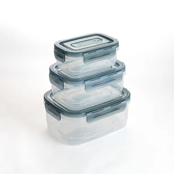 Set of lunch boxes Quid Minimal Green Plastic 500 ml 1 L 1,8 L 3 Pieces