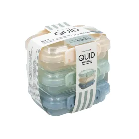 Set of Stackable Hermetically-sealed Kitchen Containers Quid Minimal 11,5 x 8 x 5 cm 3 Pieces