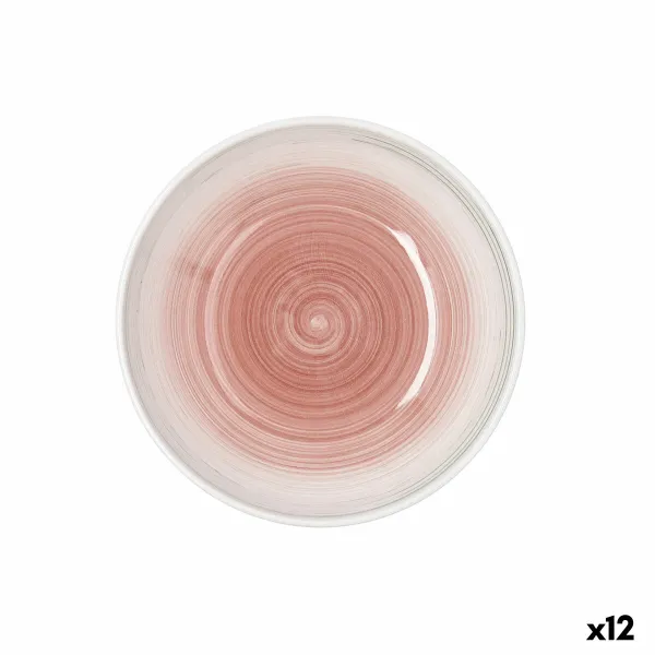 Deep Plate Quid Velvet Green Ceramic Ø 21,5 cm (12 Units)