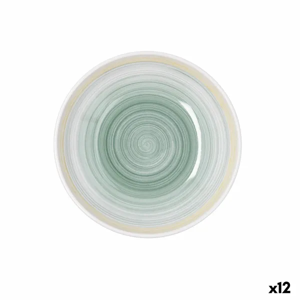 Syvä lautanen Quid Velvet Keltainen Keraminen Ø 21,5 cm (12 osaa)
