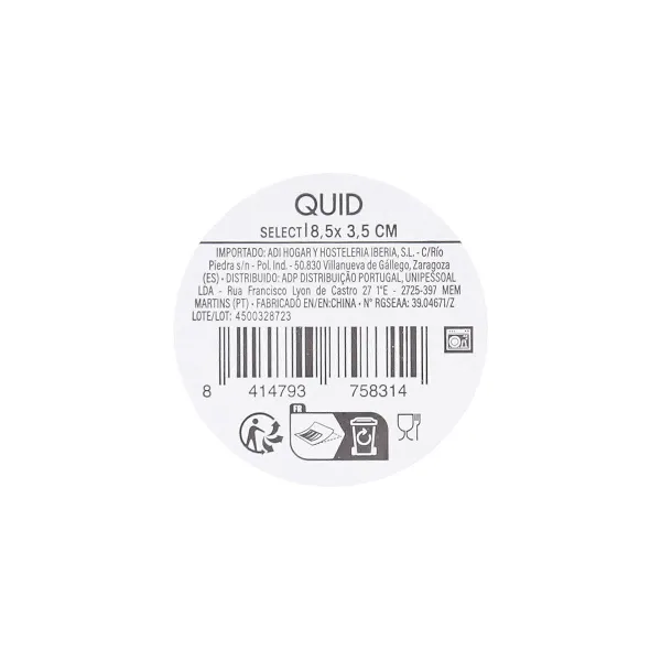 Чаш для Закусок Quid Select Vidrio Прозрачный Cтекло 8,5 x 3,5 cm (12 штук)