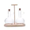 Oil and Vinegar Set Quid Trend 21 x 9,5 x 20,5 cm Bamboo Brown