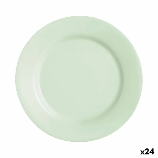 Плоская тарелка Luminarc Plumi Paradise Ver Зеленый Cтекло Ø 2,24 cm (24 штук)