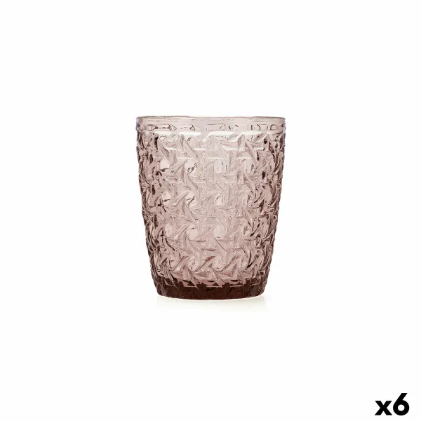 Stiklas Bidasoa Agata Rožinė stiklas 300 ml (6 vnt.)