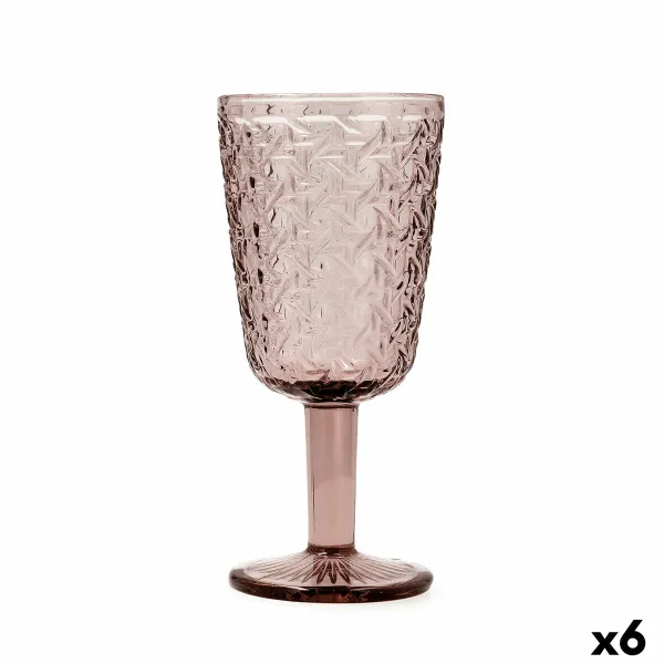 Lasi Bidasoa Agata Pinkki Lasi 285 ml (6 osaa)