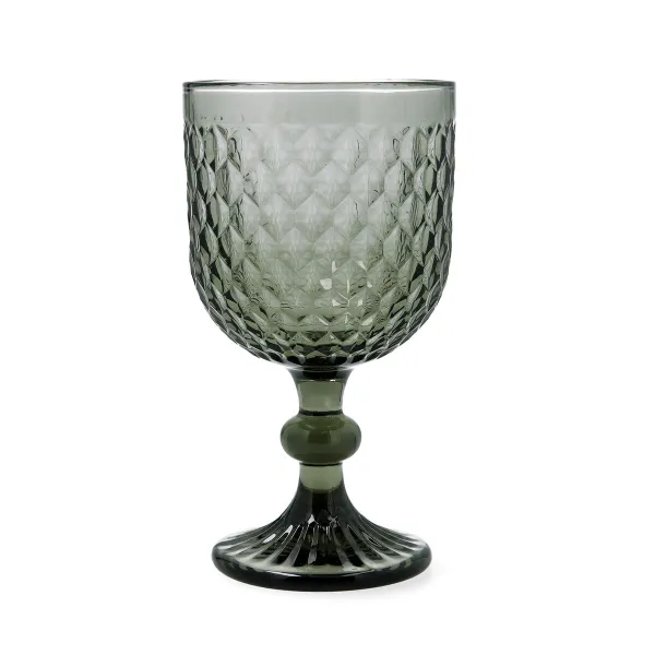 Wineglass Bidasoa Elite Grey Glass 350 ml (6 Units)