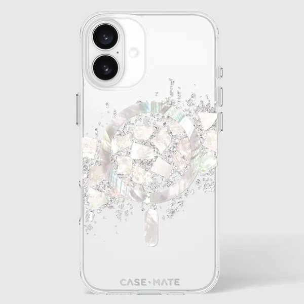 Case-Mate Karat MagSafe - Case for iPhone 16 Plus with Pearl Inlay (A Touch of Pearl)