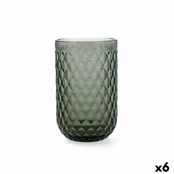 Glass for water Bidasoa Elite Grey Glass 400 ml (6 Units)