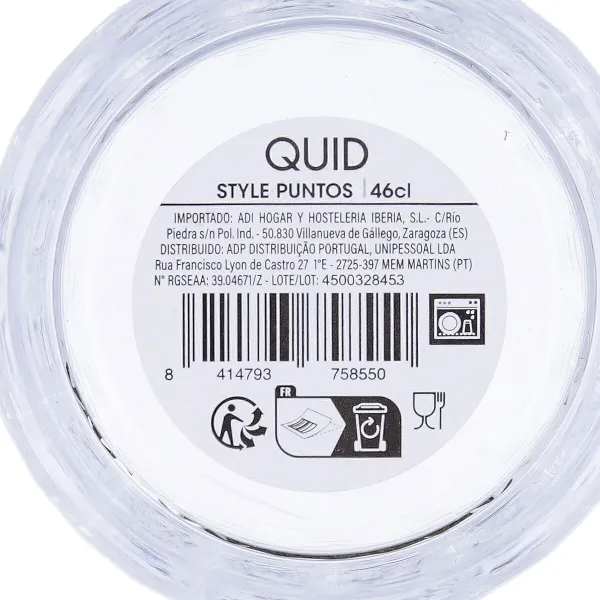 Стакан Quid Style Прозрачный Cтекло 460 ml (6 штук)