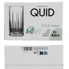 Stikls Quid Style Caurspīdīgs Stikls Strīpas 460 ml (6 gb.)