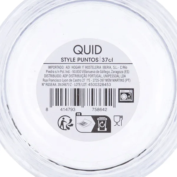 Stiklas Quid Style Skaidrus stiklas 370 ml (6 vnt.)