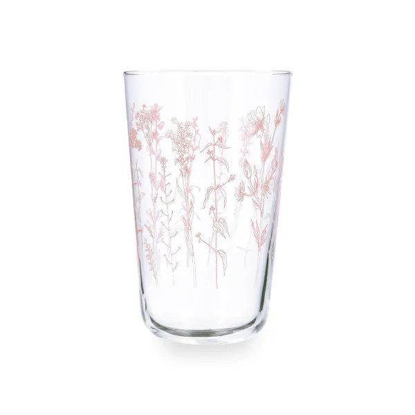 Glass for water Quid Velvet Pink Glass 400 ml (12 Units)