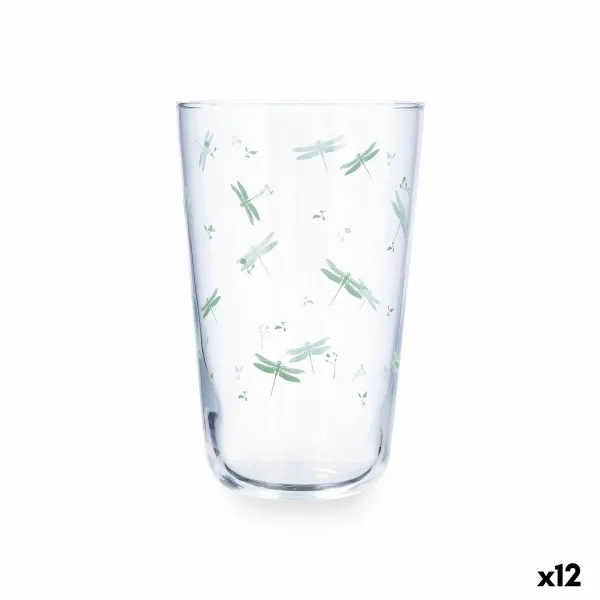 Glass for water Quid Velvet Green Glass 400 ml (12 Units)