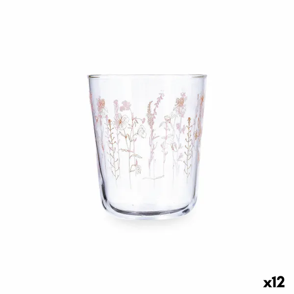 Glass for water Quid Velvet Pink Glass 310 ml (12 Units)