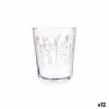 Glass for water Quid Velvet Pink Glass 310 ml (12 Units)
