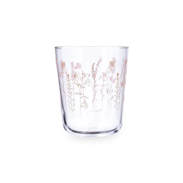 Glass for water Quid Velvet Pink Glass 310 ml (12 Units)