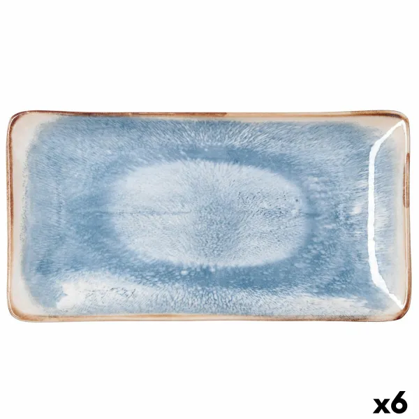 поднос для закусок Bidasoa Aura Белый 27,5 x 16,3 cm (6 штук)