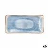 поднос для закусок Bidasoa Aura Белый 25 x 12 cm (6 штук)